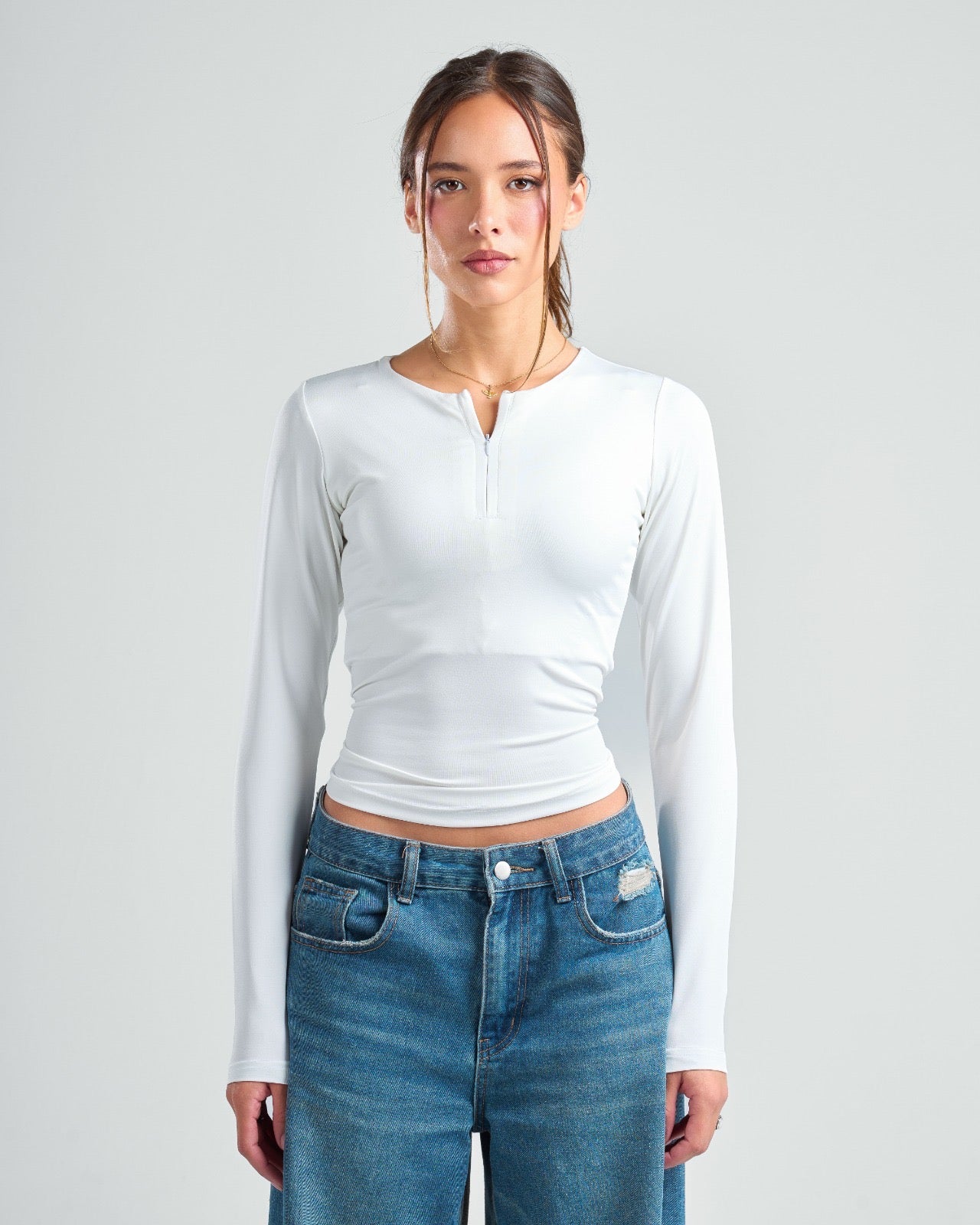 Long Sleeve Zipper Top
