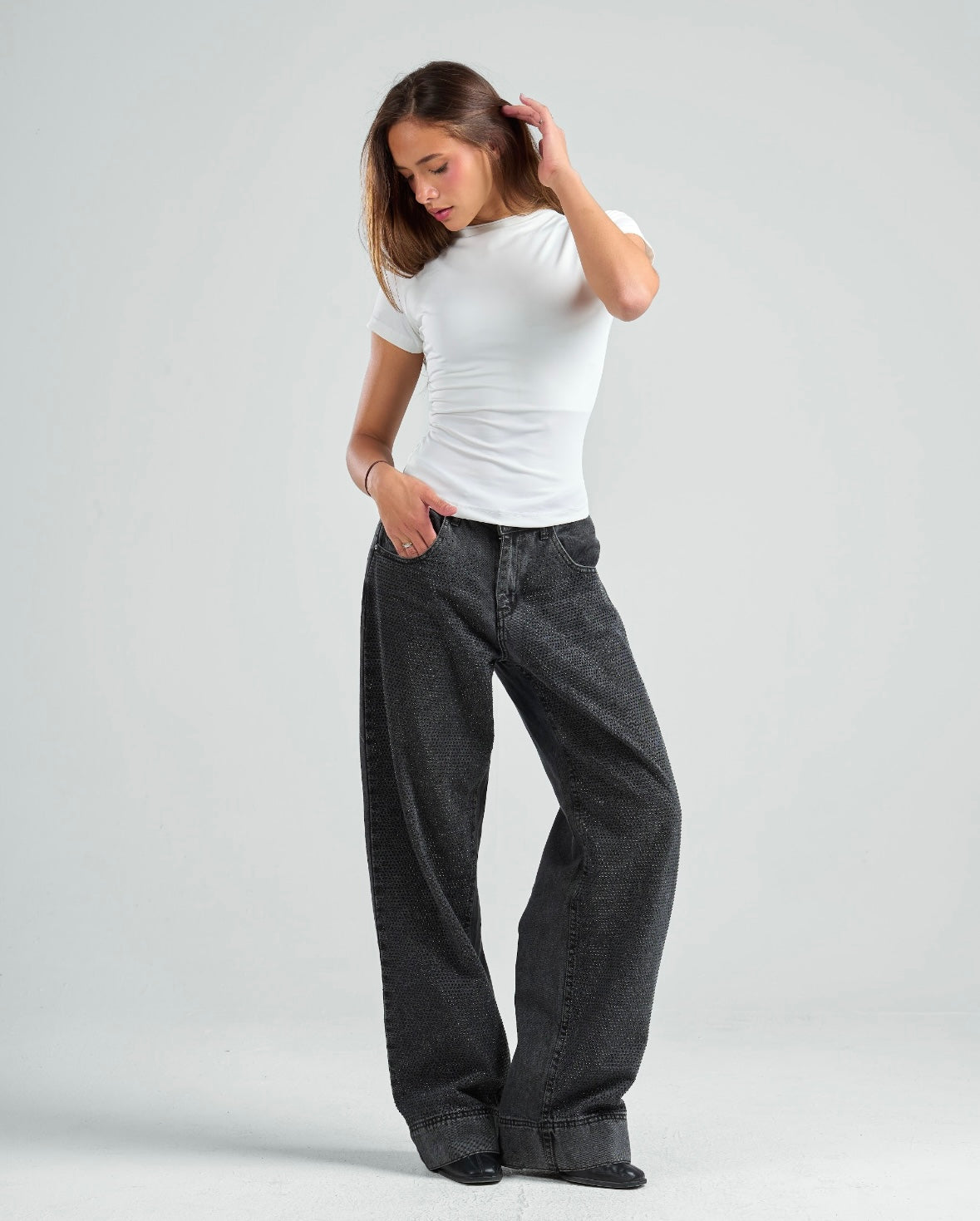 Short Sleeve High Neck Basic Top