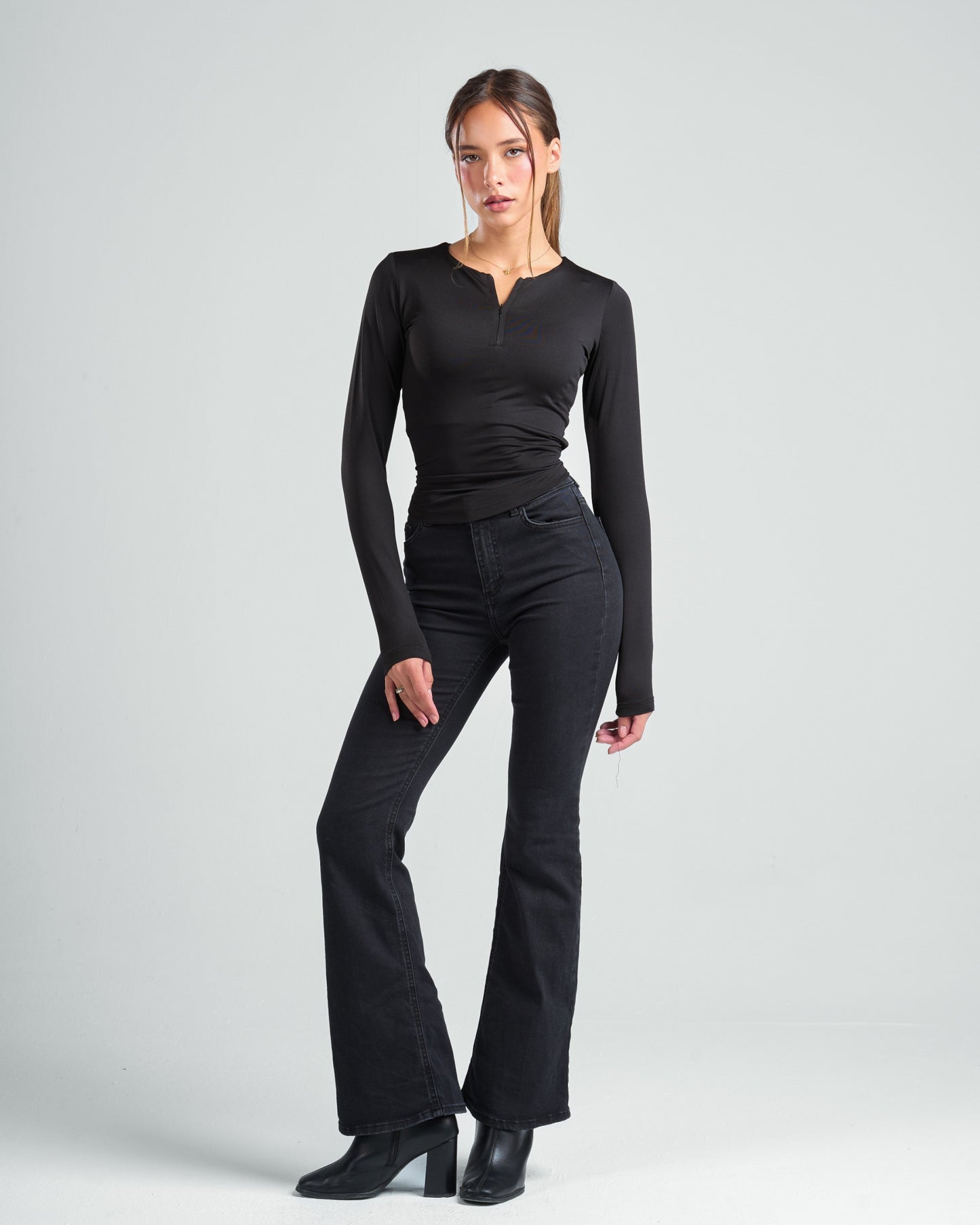 Long Sleeve Zipper Top