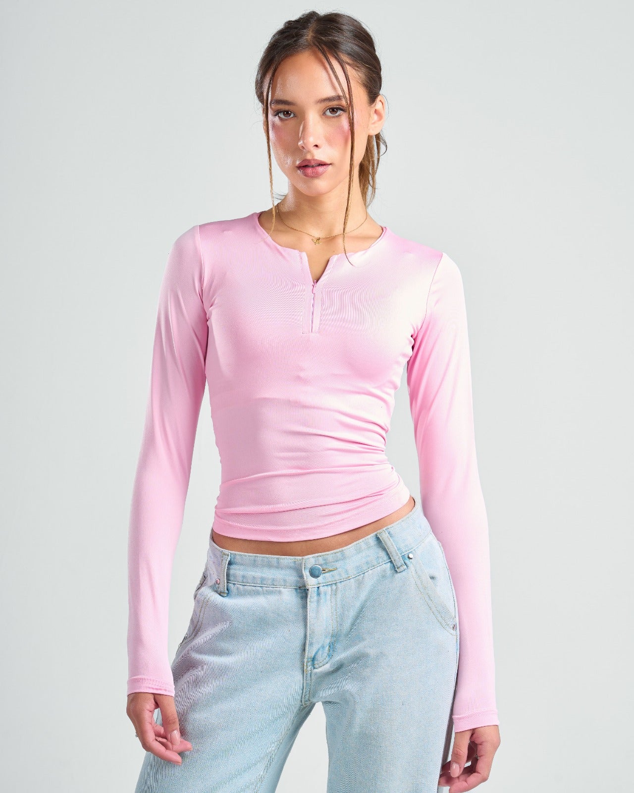 Long Sleeve Zipper Top