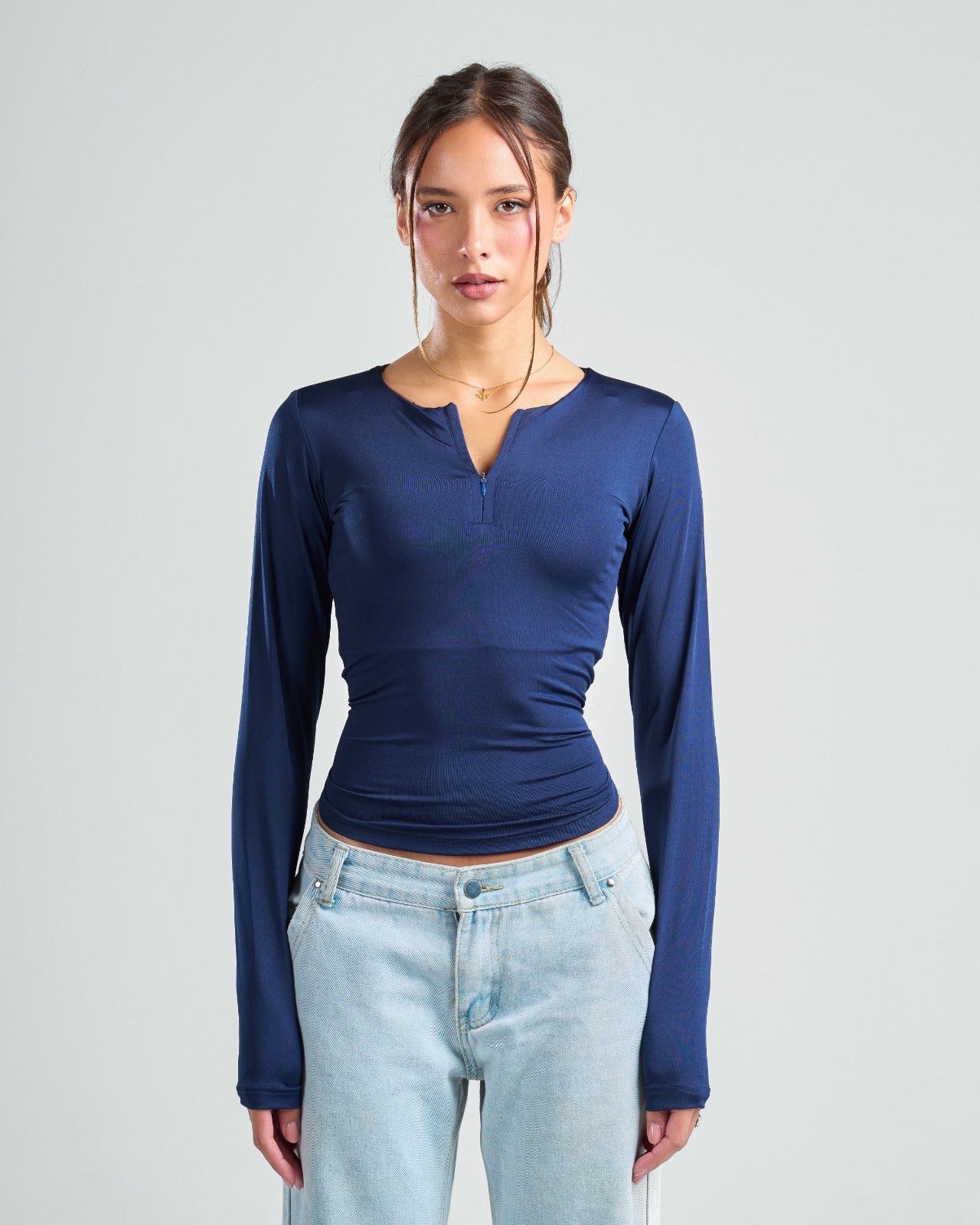 Long Sleeve Zipper Top