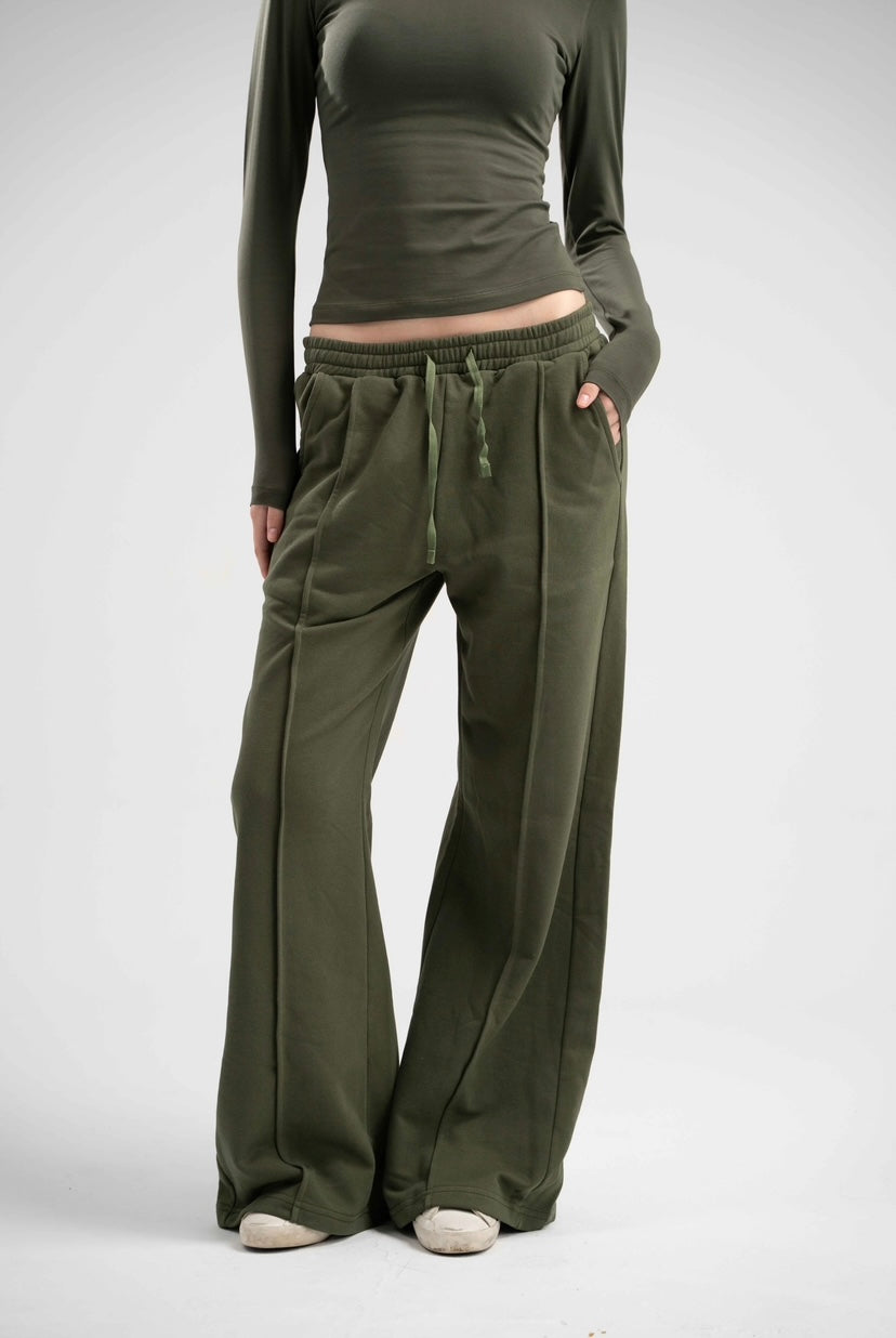 Oversized Sweatpants - Olive Green