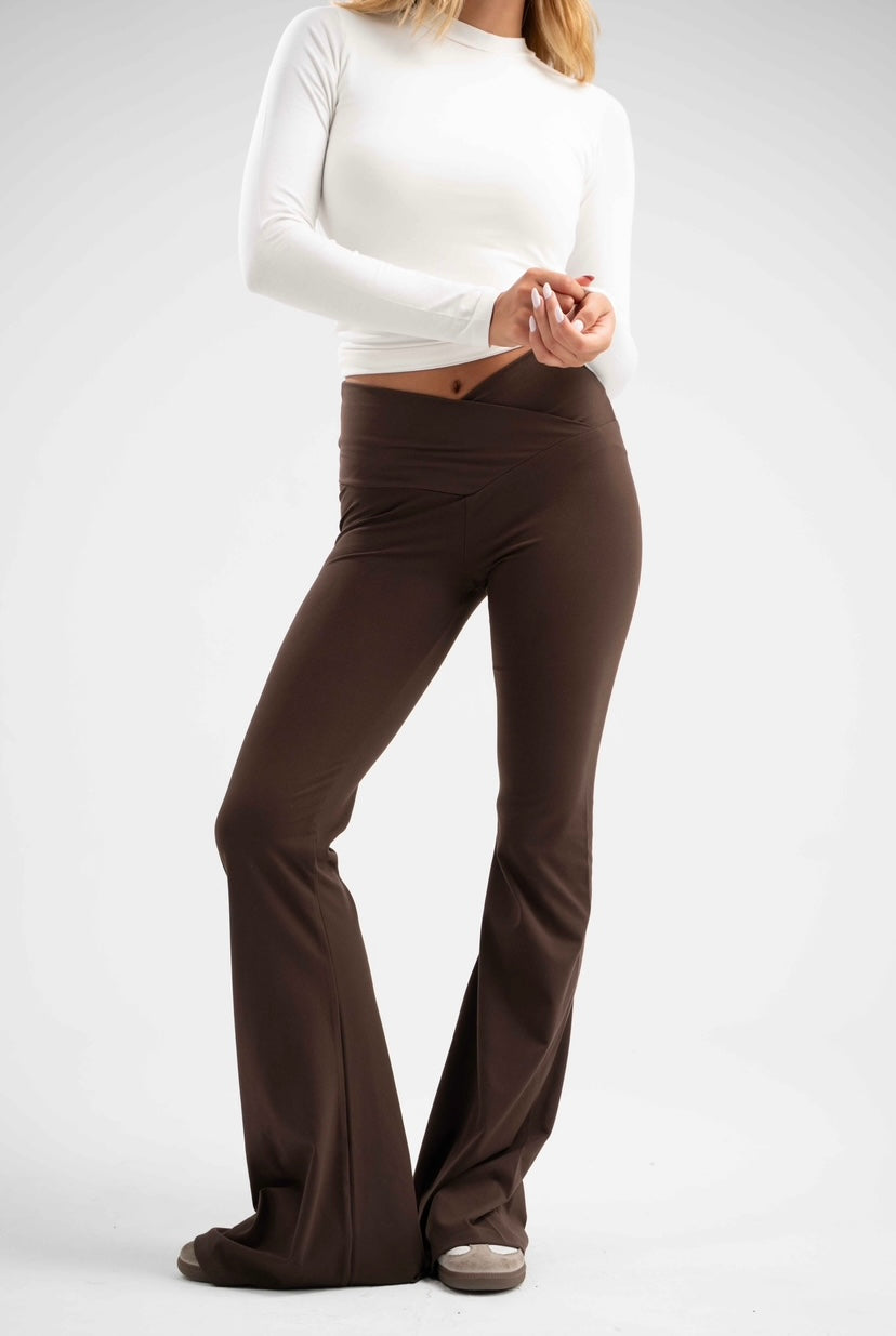 V-waist sculpt yoga pants - Brown