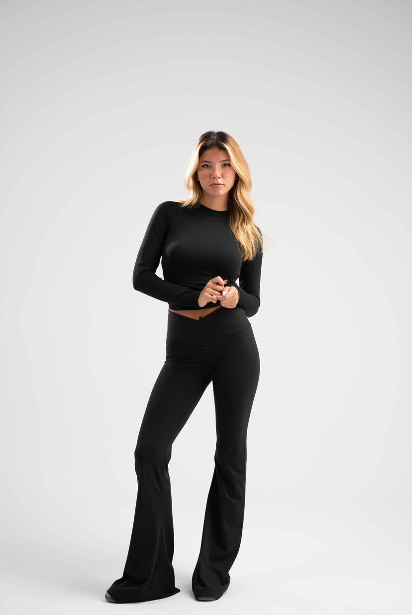 V-waist sculpt yoga pants - Black