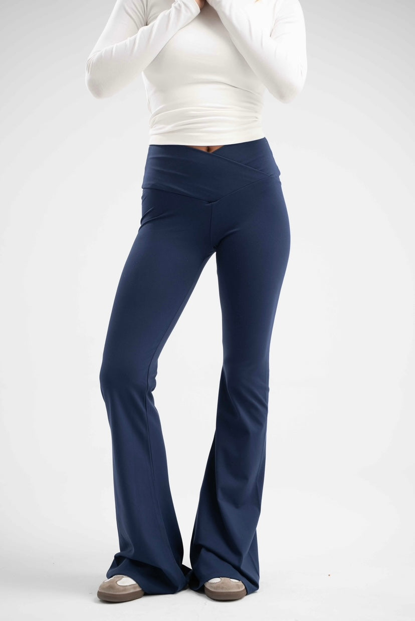 V-waist sculpt yoga pants - Navy Blue