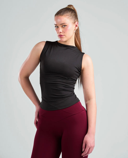 Sleeveless High Neck Basic Top