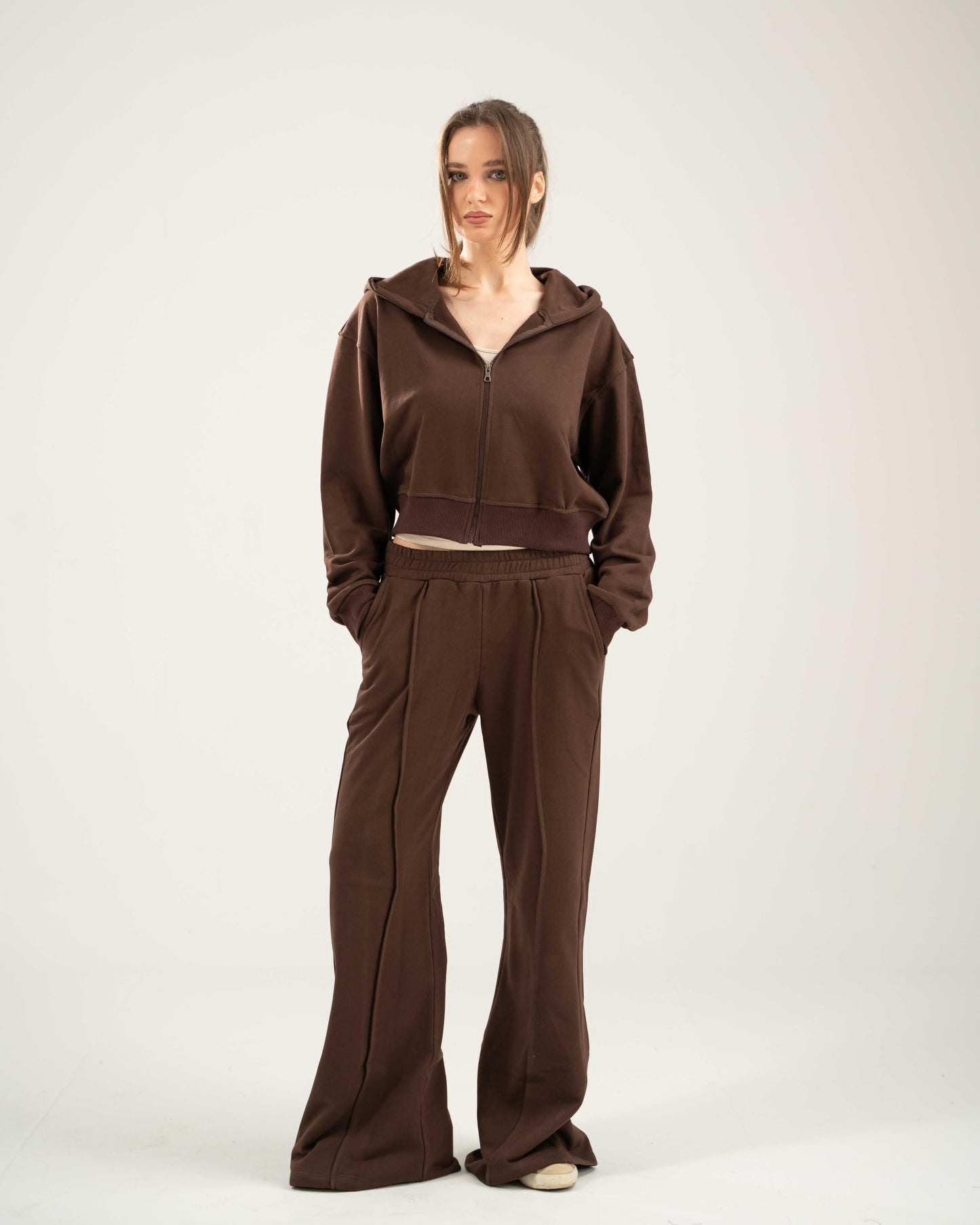 Oversized Sweatpants - Brown