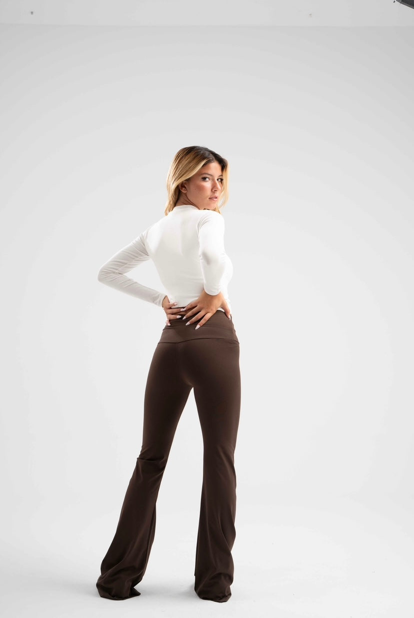 V-waist sculpt yoga pants - Brown