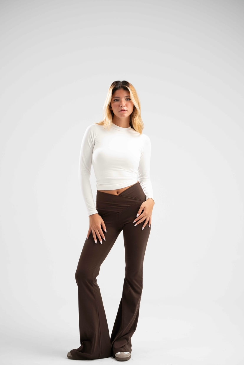 V-waist sculpt yoga pants - Brown