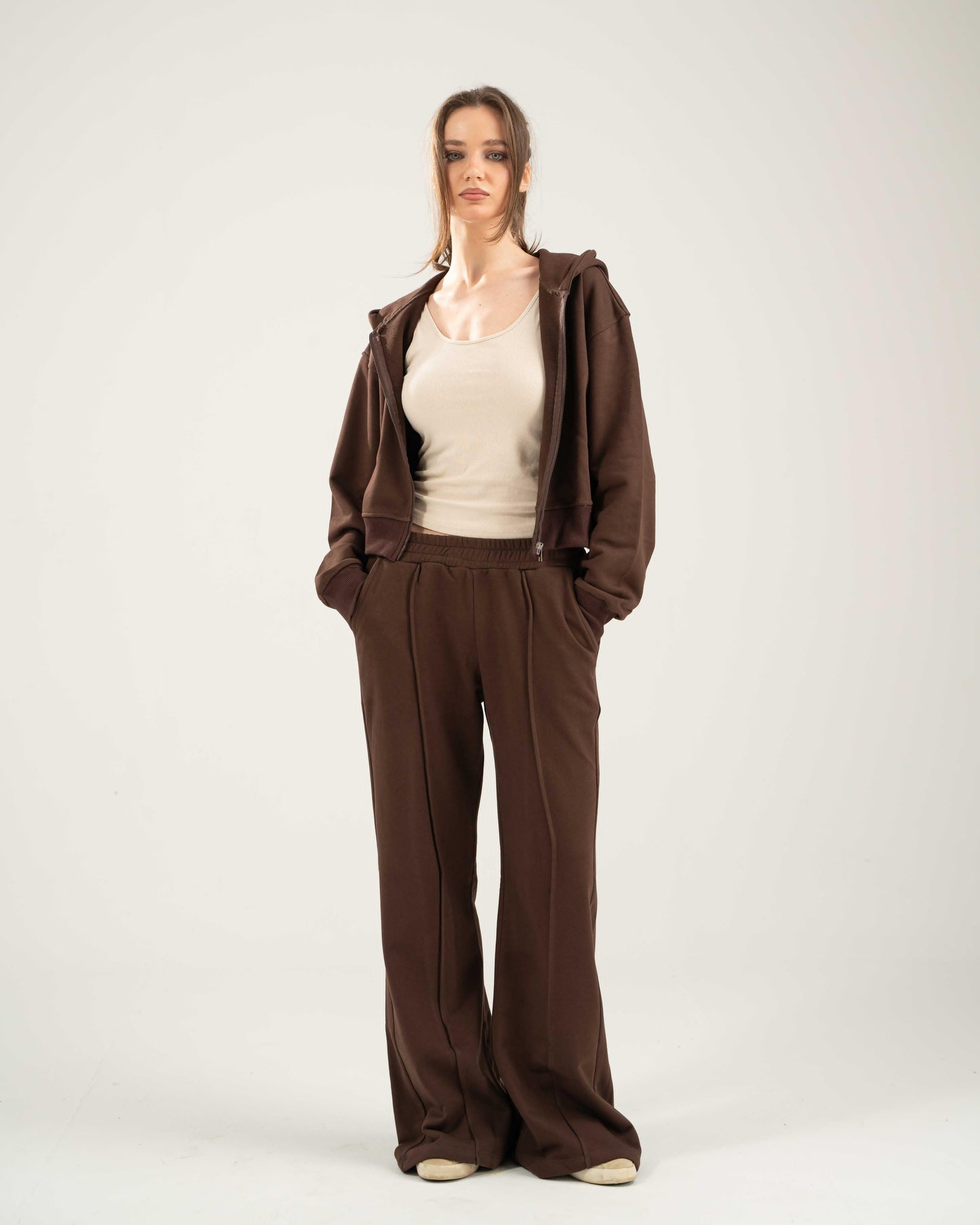 Oversized Sweatpants - Brown