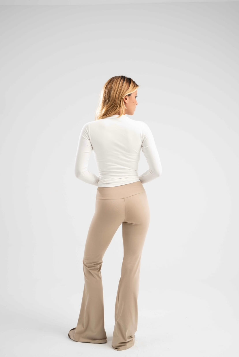 V-waist sculpt yoga pants - Beige