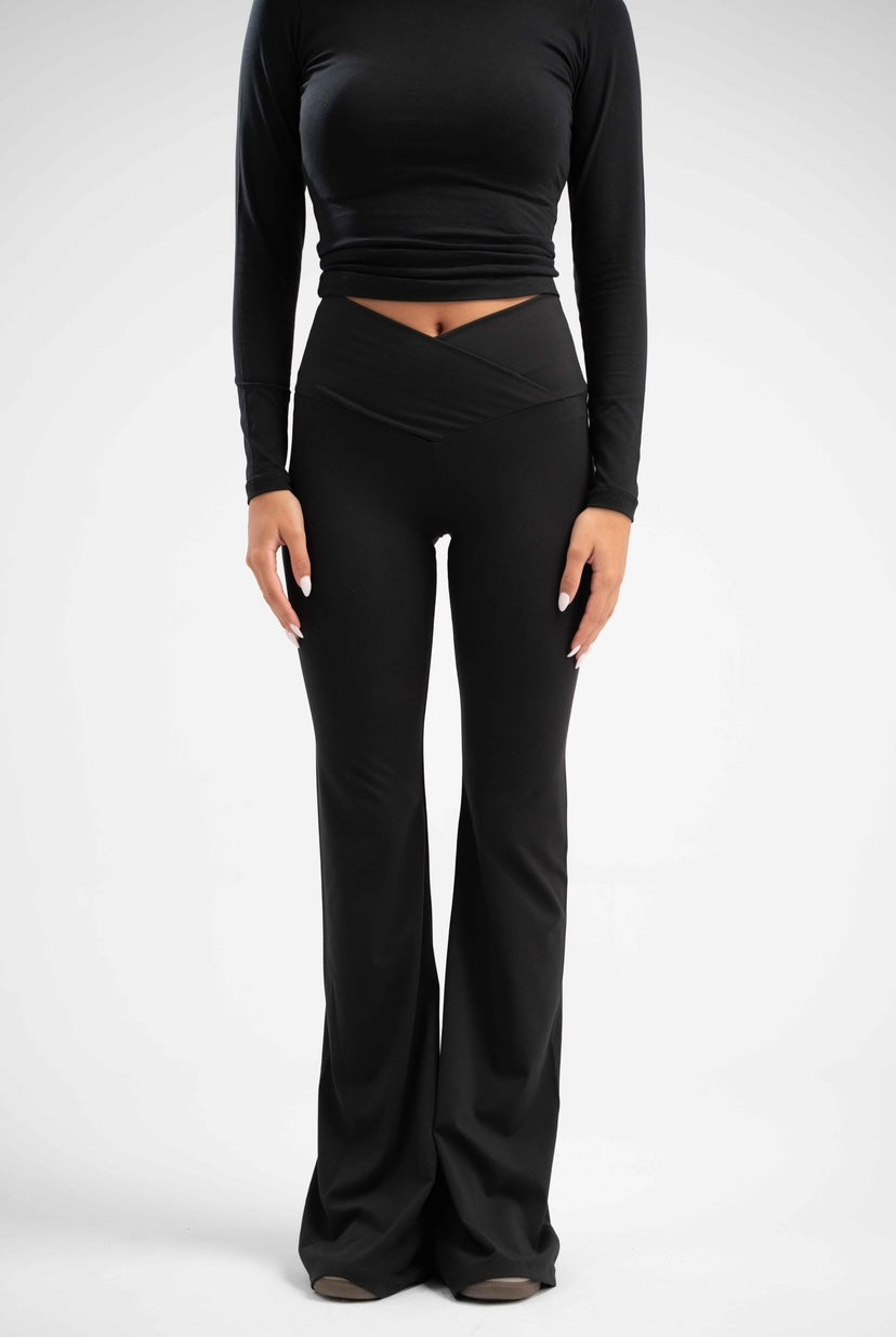 V-waist sculpt yoga pants - Black